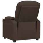 vidaXL Fauteuil inclinable en tissu marron foncé