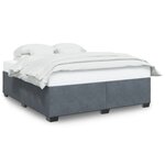 vidaXL Cadre de lit Gris foncé 180 x 200 cm Velours