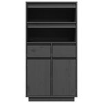 vidaXL Buffet haut Gris 60x40x116 5 cm Bois massif de pin