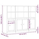 vidaXL Highboard Chêne noir 132 x 35 5 x 103 5 cm Bois d'ingénierie