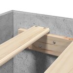 vidaXL Cadre de lit sans matelas gris béton 200x200 cm bois ingénierie