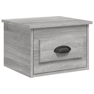 vidaXL Table de chevet murale sonoma gris 41 5x36x28 cm