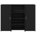 vidaXL Bureau de réception chêne noir 135x50x103 5cm bois d'ingénierie