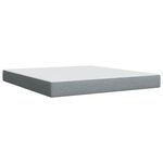 vidaXL Sommier à lattes de lit avec matelas Gris clair 180x200cm Tissu