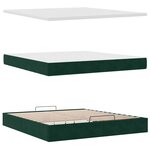 VidaXL Cadre de lit ottoman avec matelas vert foncé 160x200 cm velours
