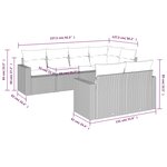 vidaXL Salon de jardin avec coussins 7 Pièces beige résine tressée
