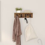 vidaXL Porte-manteau mural Bois ancien 40 x 10.5 x 10.5 cm