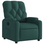 vidaXL Fauteuil inclinable Vert foncé Tissu