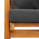 vidaXL Salon de jardin 4 Pièces avec coussins Bois d'acacia solide