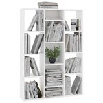 vidaXL Séparateur de pièce/Bibliothèque Blanc 100x24x140 cm