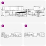 vidaXL Ensemble de canapés d'extérieur 6 Pièces Gris Naturel et Clair