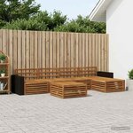 vidaXL Ensemble de canapés d'extérieur 6 Pièces Naturel 79 x 79 x 37 cm