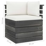 vidaXL Salon palette de jardin 5 Pièces avec coussins Bois de pin massif