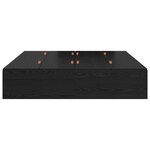 vidaXL Lit de rangement en chêne noir 135x190 cm