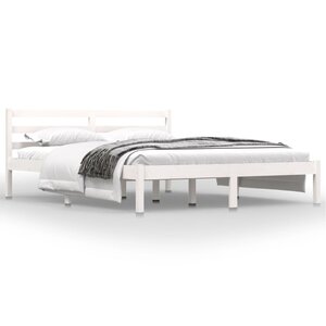 vidaXL Cadre de lit sans matelas 150x200 cm blanc