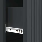 vidaXL Armoire à tiroirs Noir 66 x 34 5 x 90 cm Bois d'ingénierie