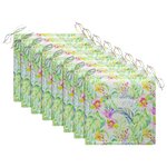 vidaXL Chaises de jardin avec coussins motif feuilles 8Pièces Teck massif