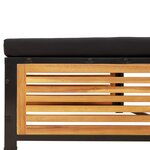 vidaXL Tabouret de jardin avec coussin 68x68x30cm bois massif d'acacia