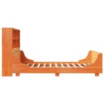 vidaXL Lit bibliothèque sans matelas cire marron 120x190cm bois massif