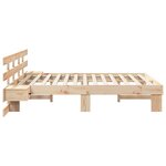 vidaXL Cadre de lit avec tiroir Marron 150 x 200 cm Bois massif en pin