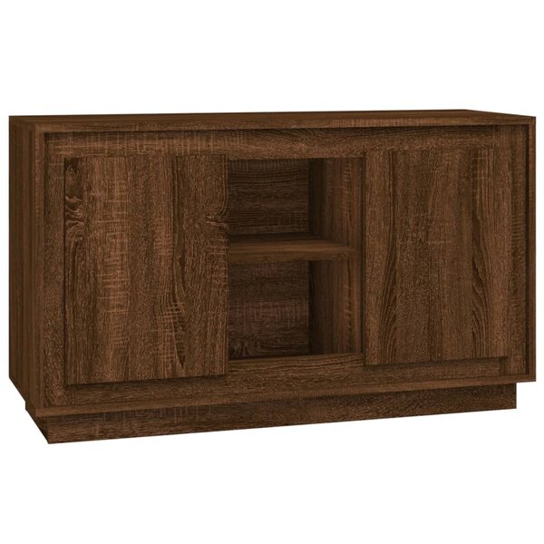 vidaXL Buffet chêne marron 102x35x60 cm bois d'ingénierie