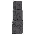 vidaXL Organisateur de rangement cube avec 6 compartiments Noir