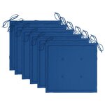 vidaXL Chaises Batavia avec coussins lot de 6 Bois de teck solide