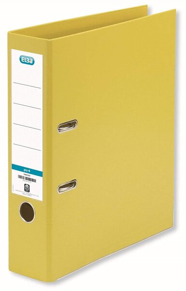 Classeur à levier SMART + Dos de 80 mm en PP A4 Jaune ELBA