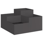 Jardinière vidaXL 80x80x48 cm Acier Noir