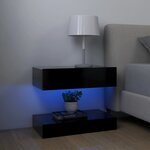 Vidaxl meuble tv avec lumières led noir 60x35 cm