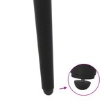 vidaXL Pieds de table basse coniques 4 pièces Noir 42-43 cm Acier
