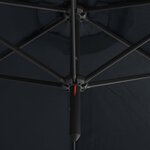 vidaXL Parasol double avec mât en acier Anthracite 600 cm