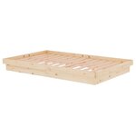 vidaXL Cadre de lit bois massif 120x190 cm petit double