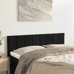 vidaXL Têtes de lit 2 Pièces Noir 72x5x78/88 cm Velours
