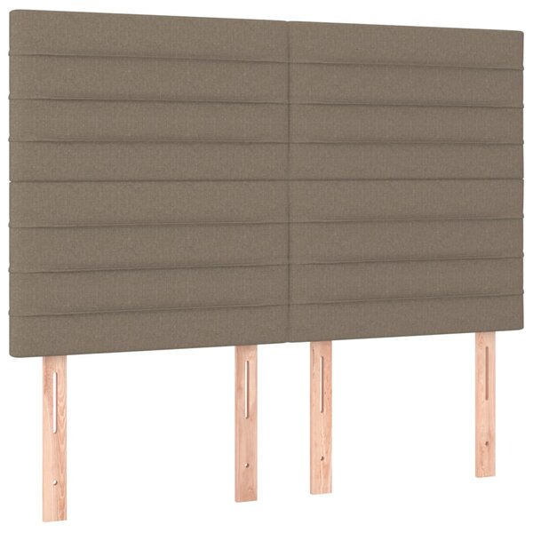 vidaXL Têtes de lit 4 Pièces Taupe 72x5x78/88 cm Tissu