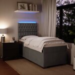 vidaXL Sommier à lattes de lit et matelas Gris foncé 80x200 cm Velours