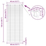 vidaXL Store Vénitien Réglable Blanc 150 x 40 cm PVC