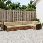 vidaXL Ensemble de canapés d'extérieur 6 Pièces Naturel et Beige