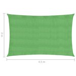 vidaXL Voile d'ombrage 160 g/m² Vert clair 2x4 5 m PEHD