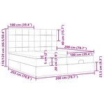 vidaXL Cadre de lit ottoman avec matelas vert foncé 200x200 cm velours