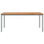 vidaXL Tables de jardin Naturel et gris 180 x 90 x 75 cm