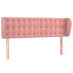 vidaXL Tête de lit avec oreilles Rose 147x23x78/88 cm Velours