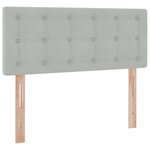 vidaXL Lit de Rangement avec matelas Gris clair 120 x 190 cm Velours