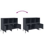 vidaXL Buffet anthracite 100 5x39x79 cm acier laminé à froid