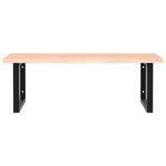 vidaXL Étagère de vasque murale acier et bois de chêne massif