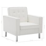 vidaXL Fauteuil blanc similicuir