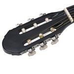 vidaXL Guitare classique pour débutants Noir 4/4 39" Tilleul