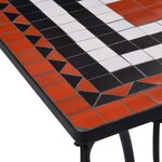 vidaXL Ensemble de bistro mosaïque 3 Pièces Carreaux Terre cuite et blanc