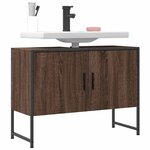 vidaXL Armoire lavabo de salle de bain chêne marron bois d'ingénierie