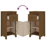 vidaXL Buffets 2 Pièces Marron miel 40x35x80 cm Bois massif de pin